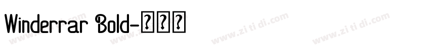 Winderrar Bold字体转换